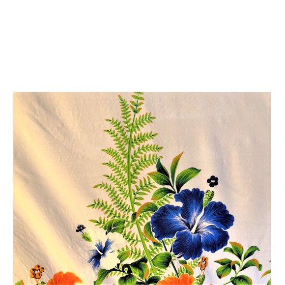 Women's Beach Vacation Hawaii Cover Up Sarong Wrap Floral Print White Blue Red - Picture 10 of 10